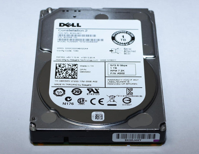 09W5WV Dell Hard Drive 1TB 2.5"
