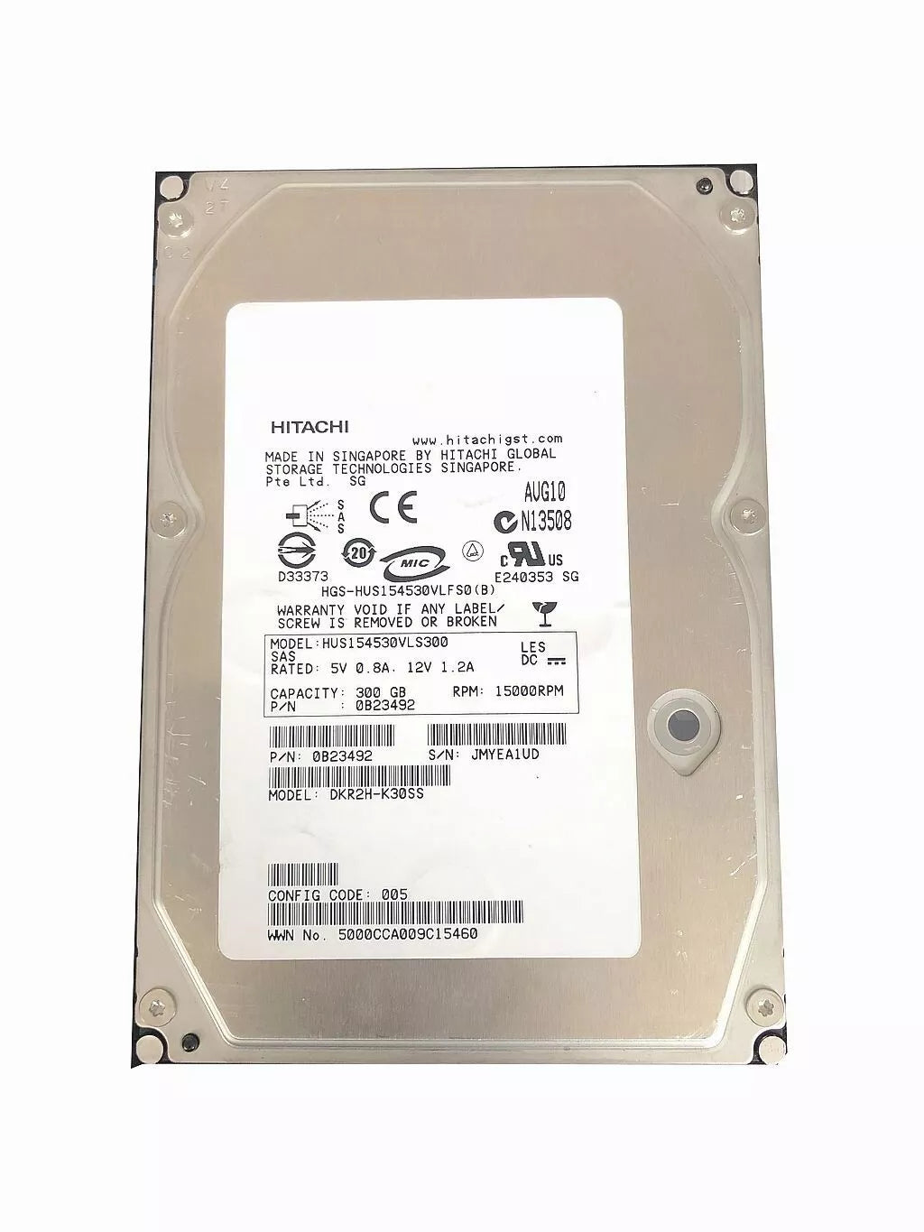 0B23492 Hitachi HDD 300 GB SCSI/SAS 15K 3'5"