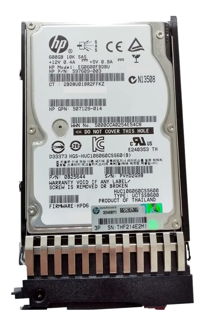 HP 600GB 10K 6G RPM SAS HDD 2.5"