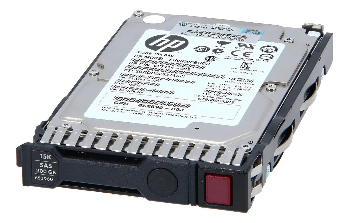 Unidad de disco duro HPE 653960-001 300 GB 6G SAS 15K SFF
