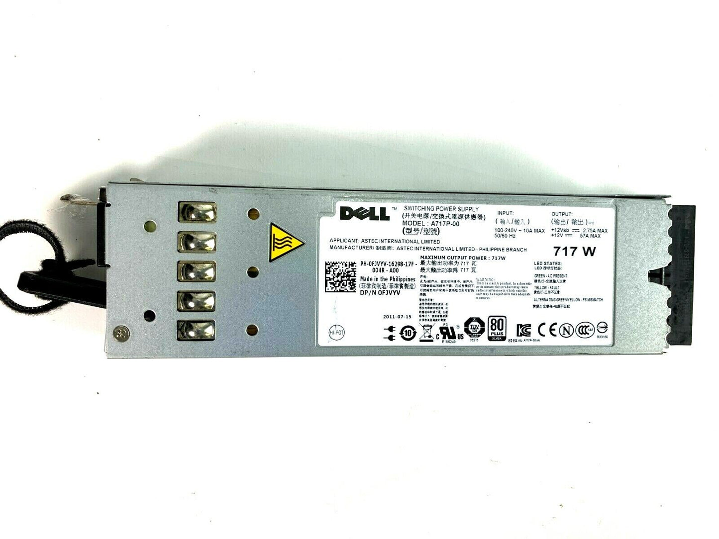 Dell RCXD0 Hot-Swap 717W Power Supply