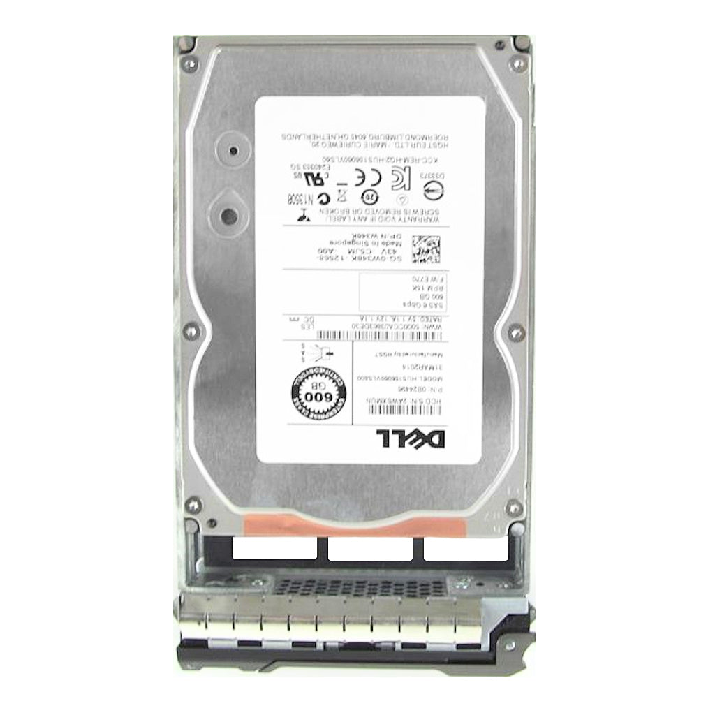 W348K Dell 600 GB Hard Drive SAS 3.5" 15k RPM 0B24496 342-2082 9FN066-150