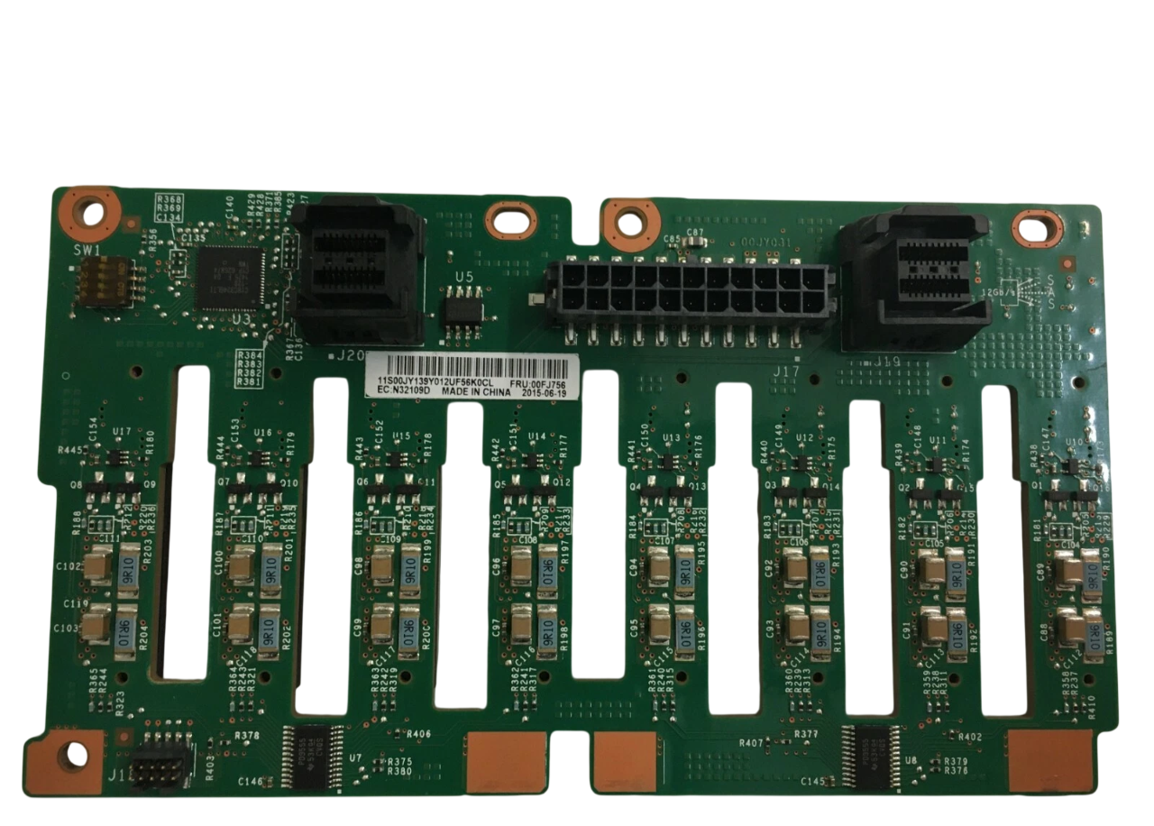 IBM Lenovo 00FJ756 Sas-Backplane 8x 2.5" Hdd for System X3500 M5 / X3650 M5