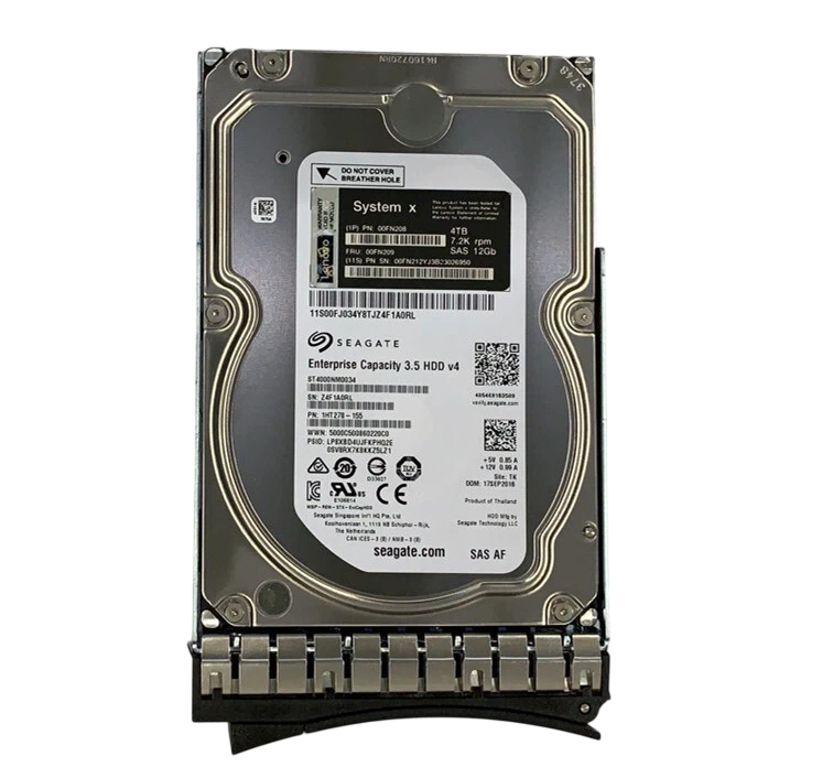 00FN209 00FN208 4TB. 7.2K 12G 3.5¨SAS Hard Drive