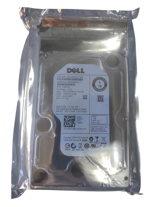 V8FCR 0V8FCR Dell 1TB 7.2K RPM 3Gb/s 3.5" SATA SERVER HDD