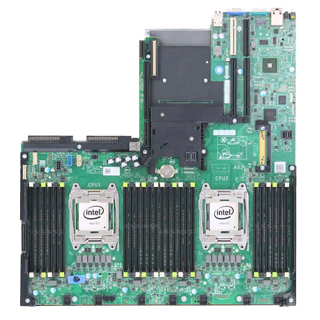 2C2CP Dell PowerEdge R630 Server Dual-Socket LGA2011 Motherboard 02C2CP w/ 2x Xeon CPUs