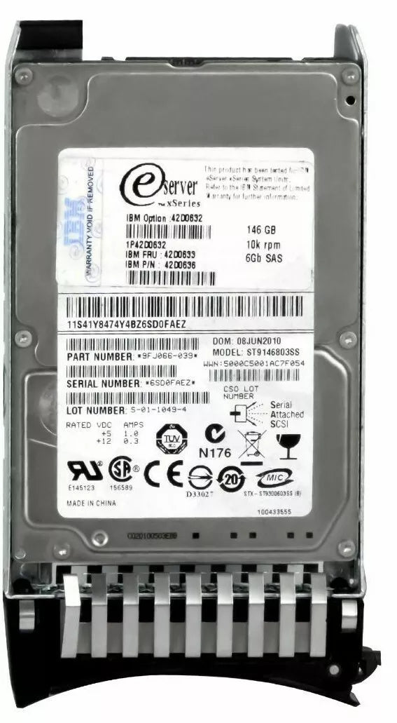 IBM 42D0633 146GB 10K 6G SAS 2.5" HDD