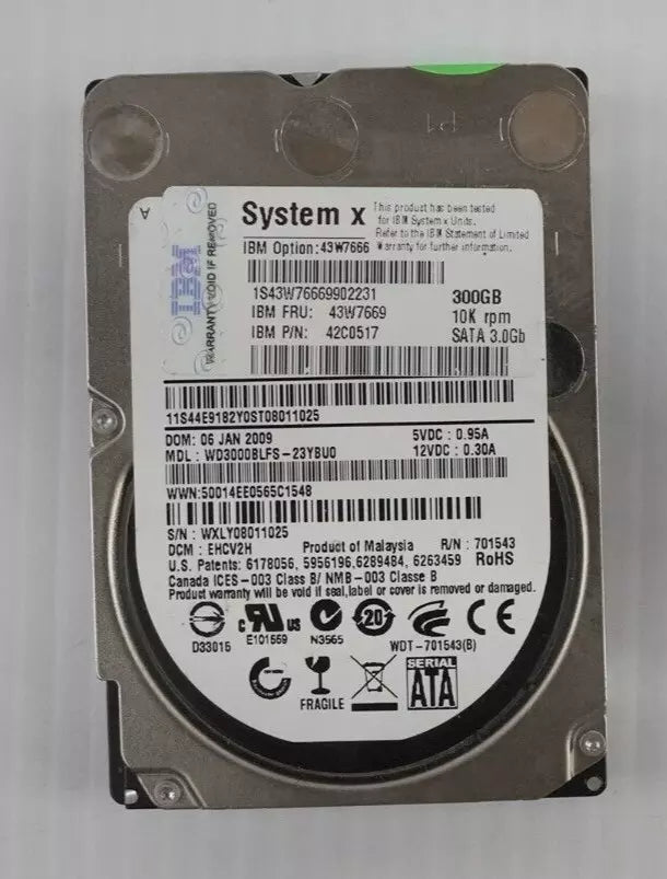 IBM 43W7673 300GB HDD 2.5" SATA