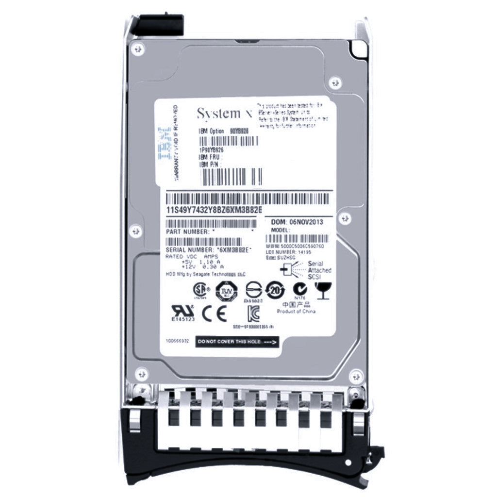 45W7766 IBM 3TB Hard Drive SAS 3.5" 7.2k RPM 6GBps 45W7765 w/Tray