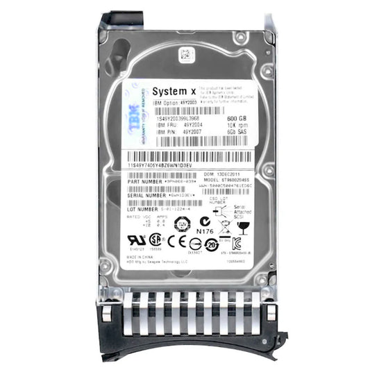 49Y2004 IBM 600GB Hard Drive SAS 2.5" 10k RPM 6GBps 49Y2003 49Y2007