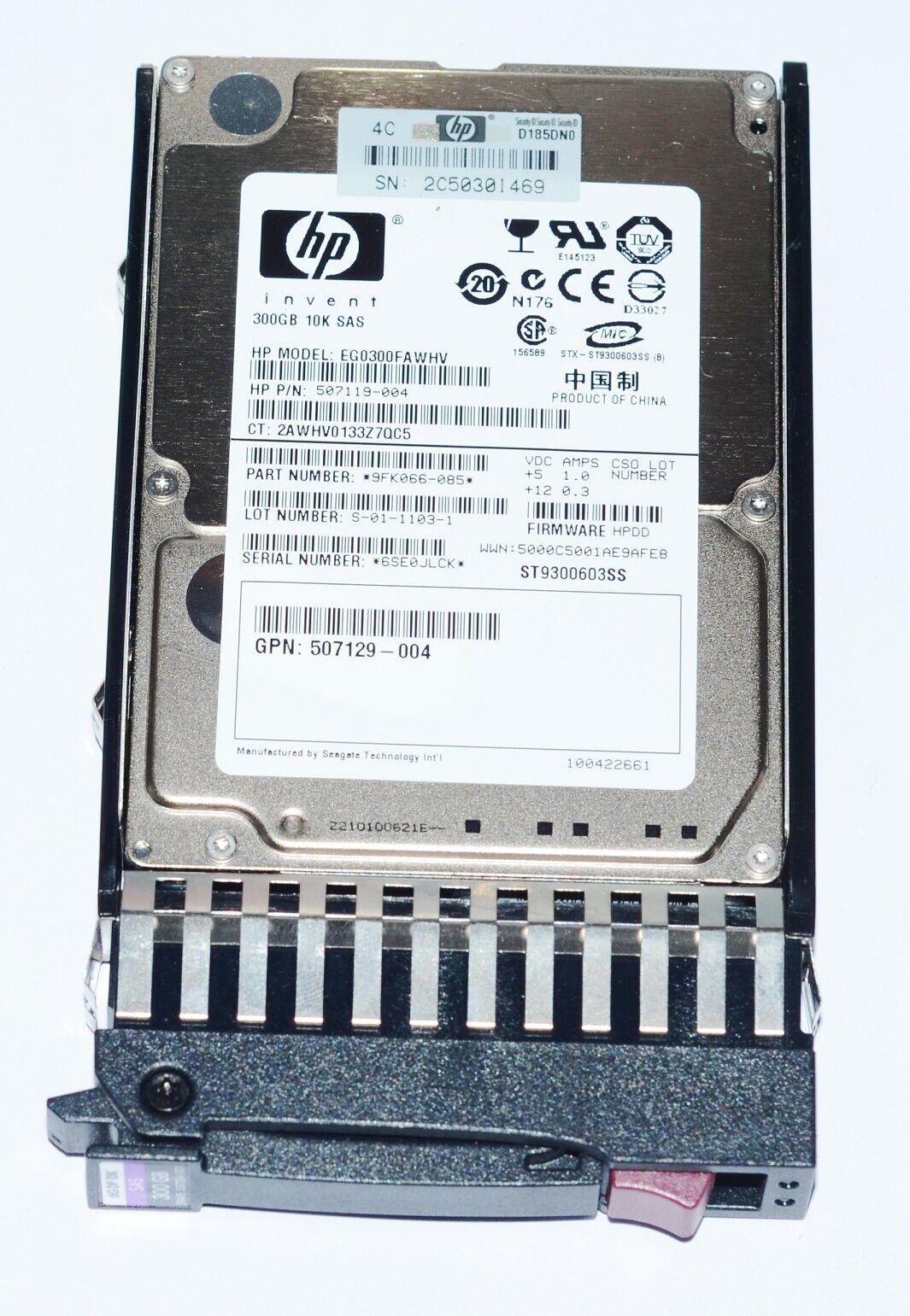 HP 507284-001 300 GB 10K 6G 2.5" SAS