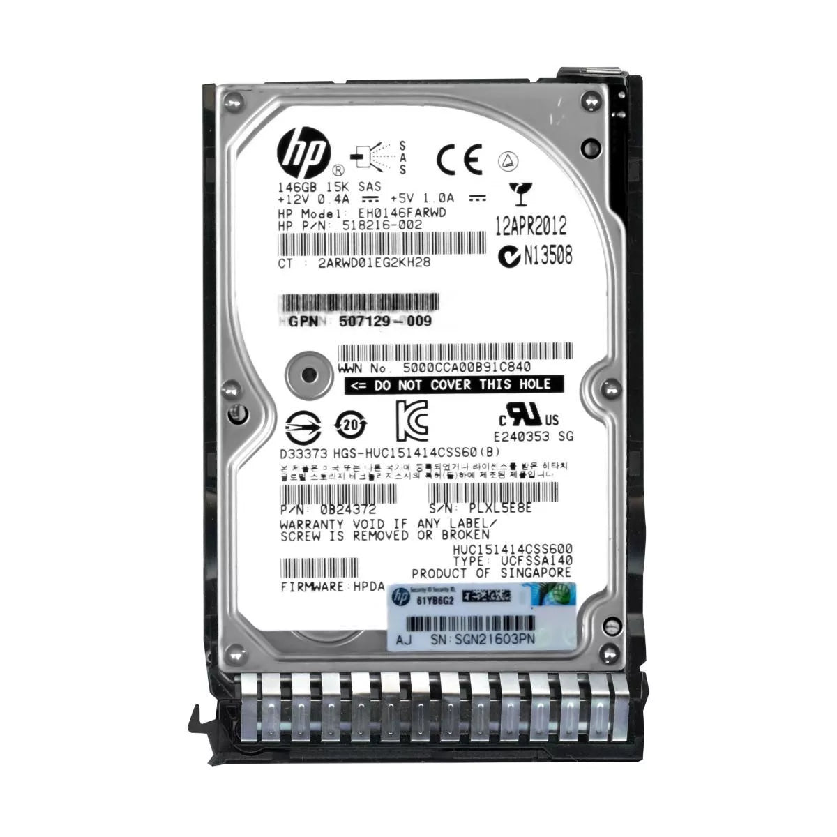 HP 512744-001 146 GB 15K SAS 6G HDD 2.5"