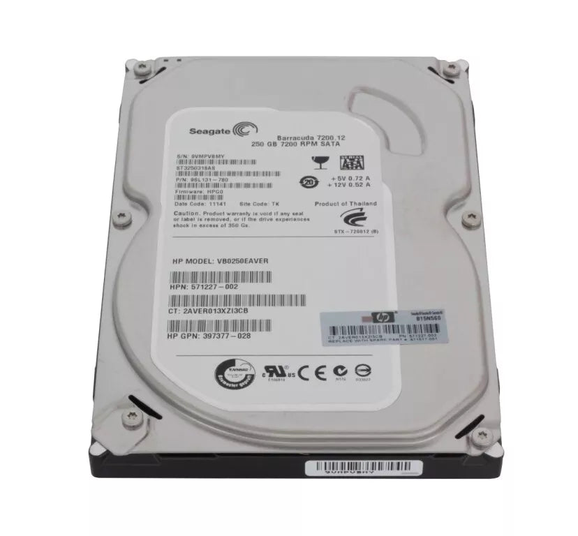 HP 571517-001 250 GB 7.2K 3G 3.5" SATA