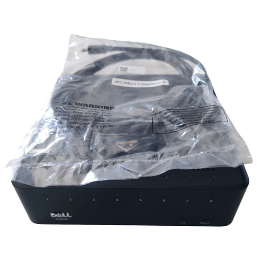 648NJ Dell X1008P 8P 1GbE 123W PoE Managed Switch w/ Cable USB A-Male/Micro-B