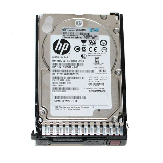 HP 653957-001 600GB HDD 10K 6G 2.5"