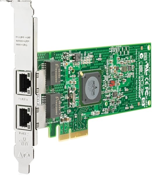 Adaptador de servidor Gigabit PCIe Dual Port HP 458491-001 PCI-E NC382T 2P 1000-TX