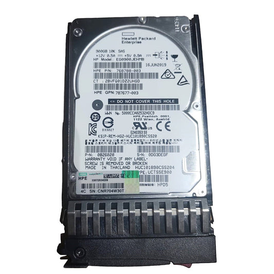 787647-001 HP 900GB Hard Drive SAS 2.5" 10k RPM 12GBps SFF Dual Port Ent w/ tray