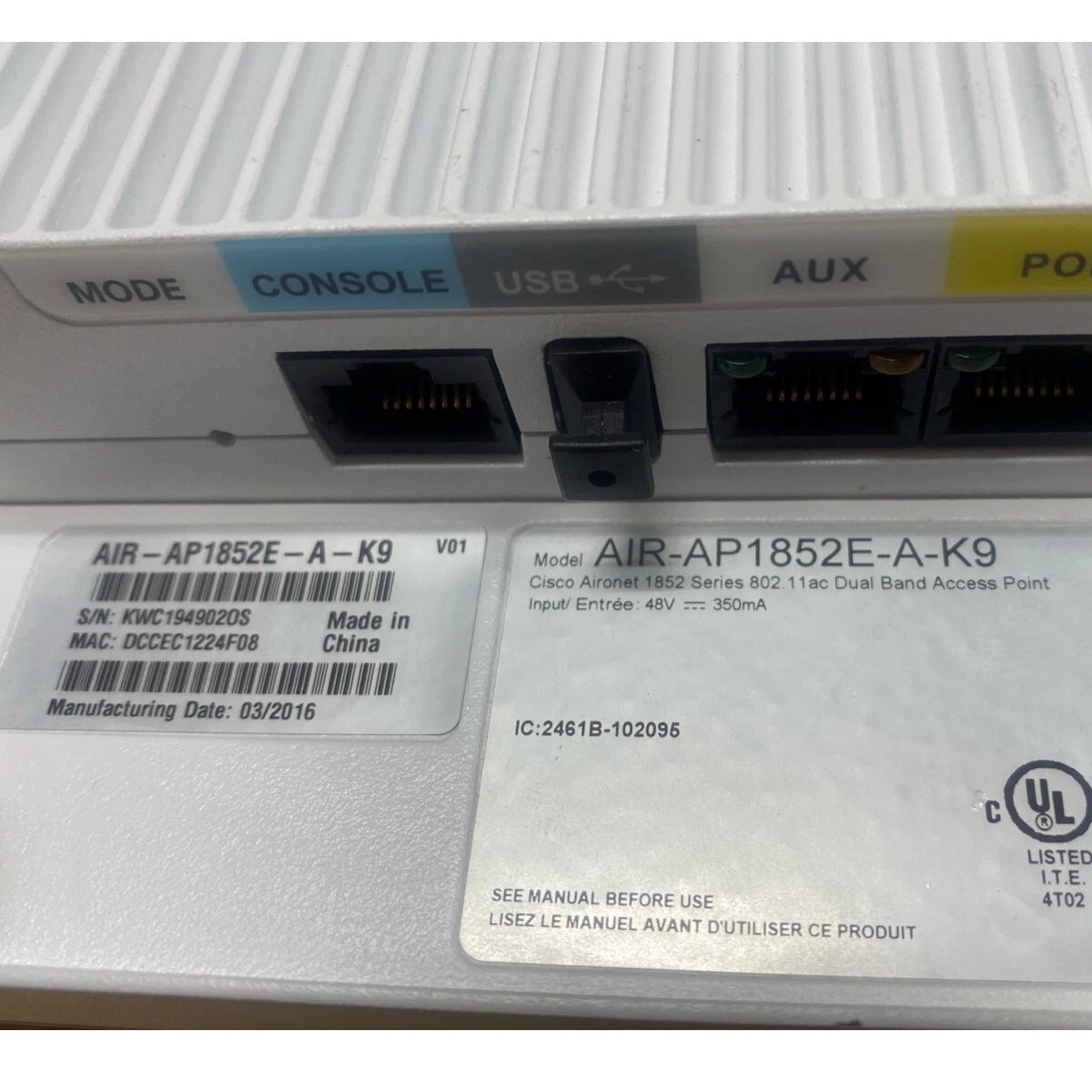 Cisco AIR-AP1852E-A-K9 Aironet Wireless Access Point
