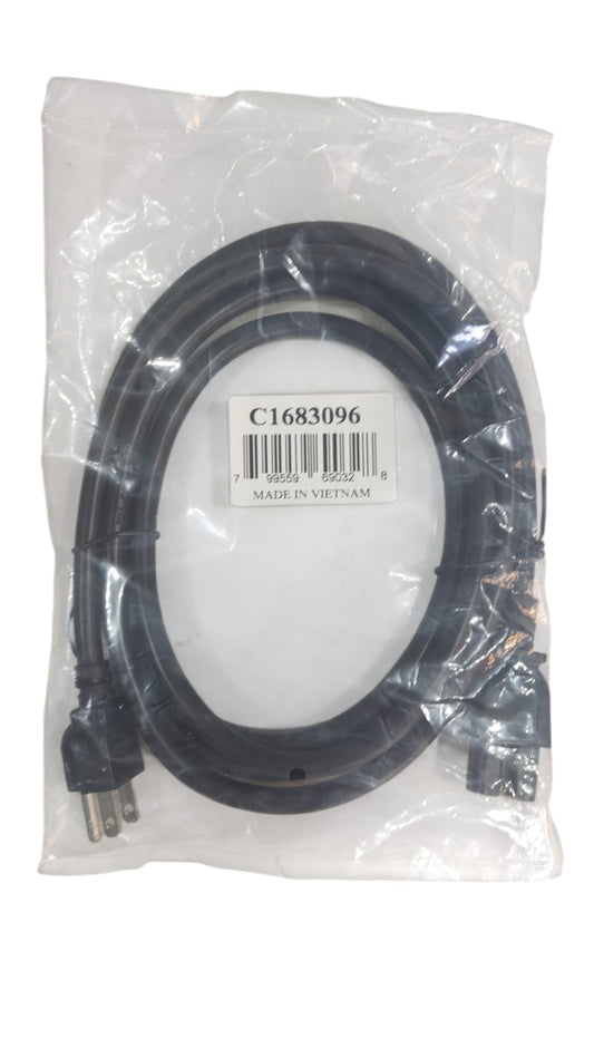 C1683096 AC POWER CORD 5-15P TO C15 14 AWG BLACK 15A/125VAC