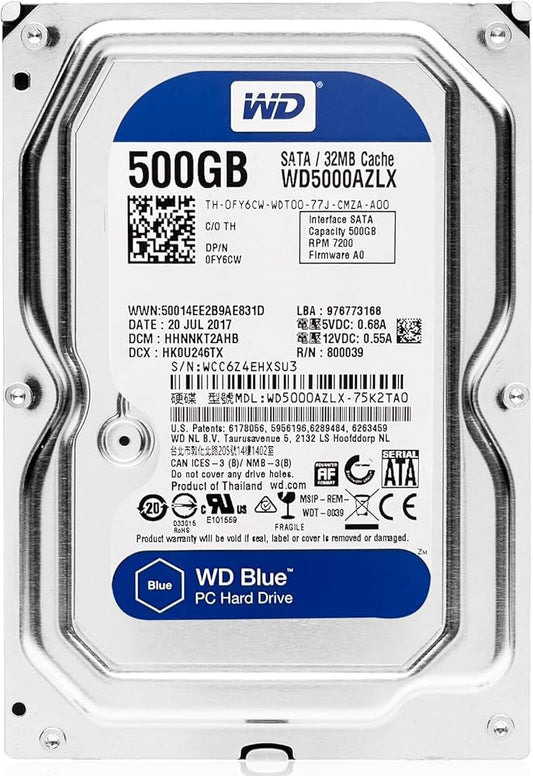 FY6CW Western Digital HDD 500GB 3.5"SATA