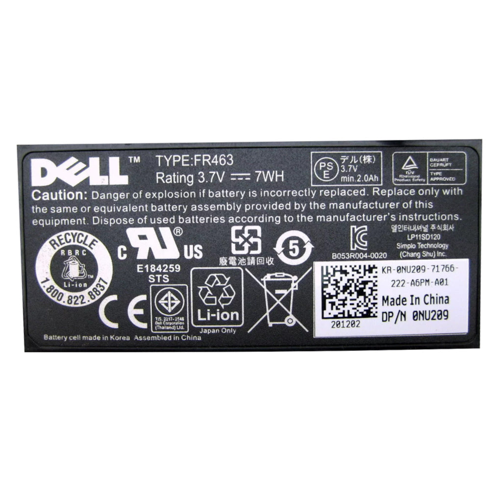 NU209 Dell 3.7v Battery Perc 5/i 6/i