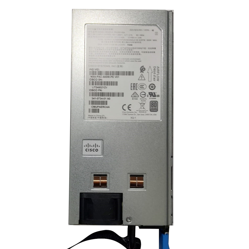 NXA-PAC-500W-PE Cisco 500W Power Supply Portside Exhaust