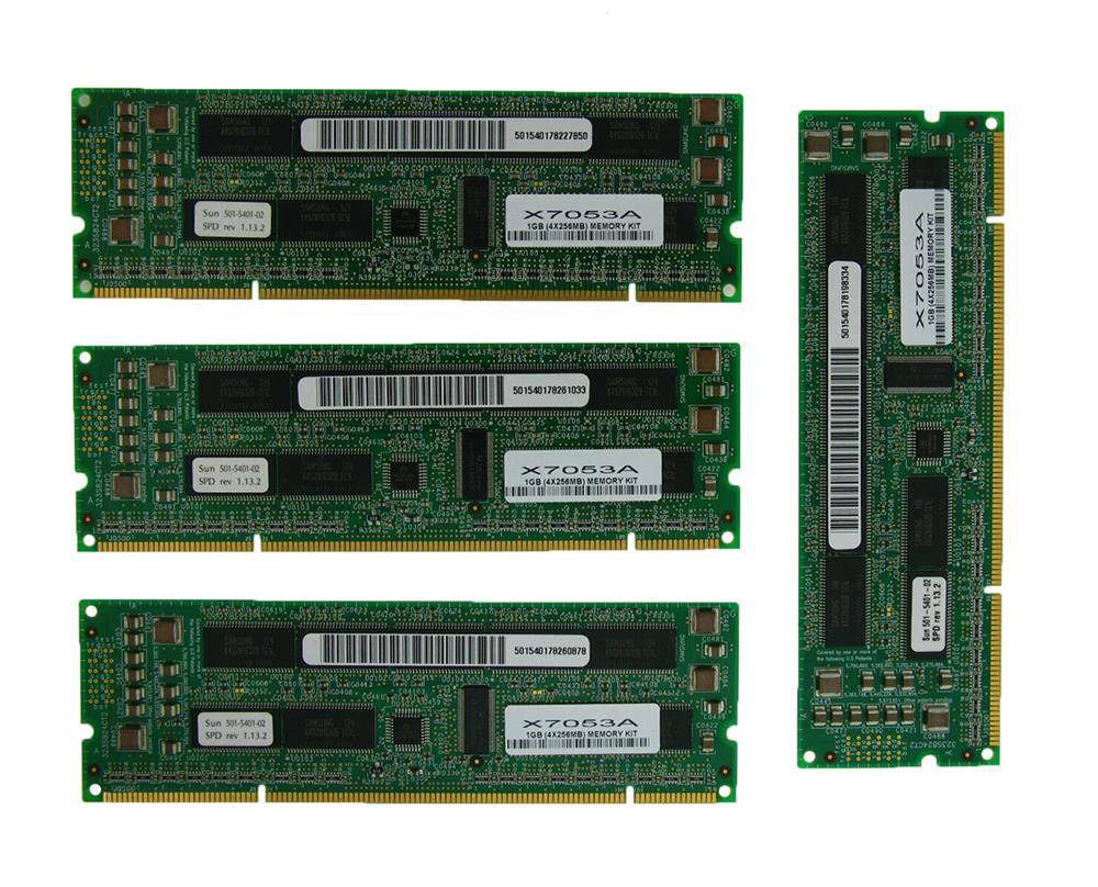 X7053A 1GB (4x256MB) Sun Blade/Sun Fire Original Memory Kit 4 piezas