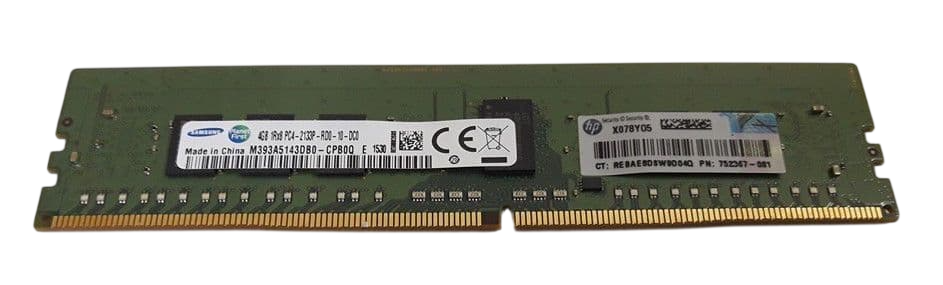 HP 4GB 1Rx8 PC4-2133P DDR4-2133 Server Memory 726717-B21 752367-081 774169-001