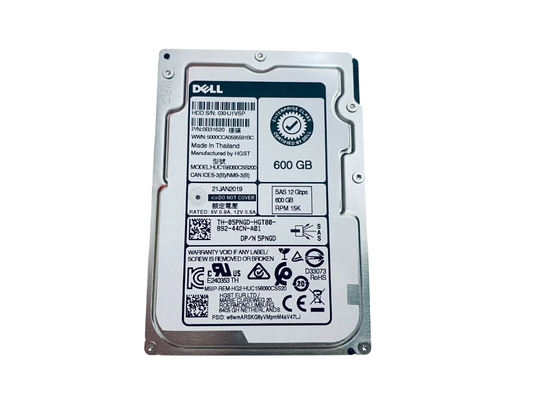 5PNGD High-speed Dell 600GB 12Gbps 15K Server 12Gb SAS HDD 2.5 inch hard drive