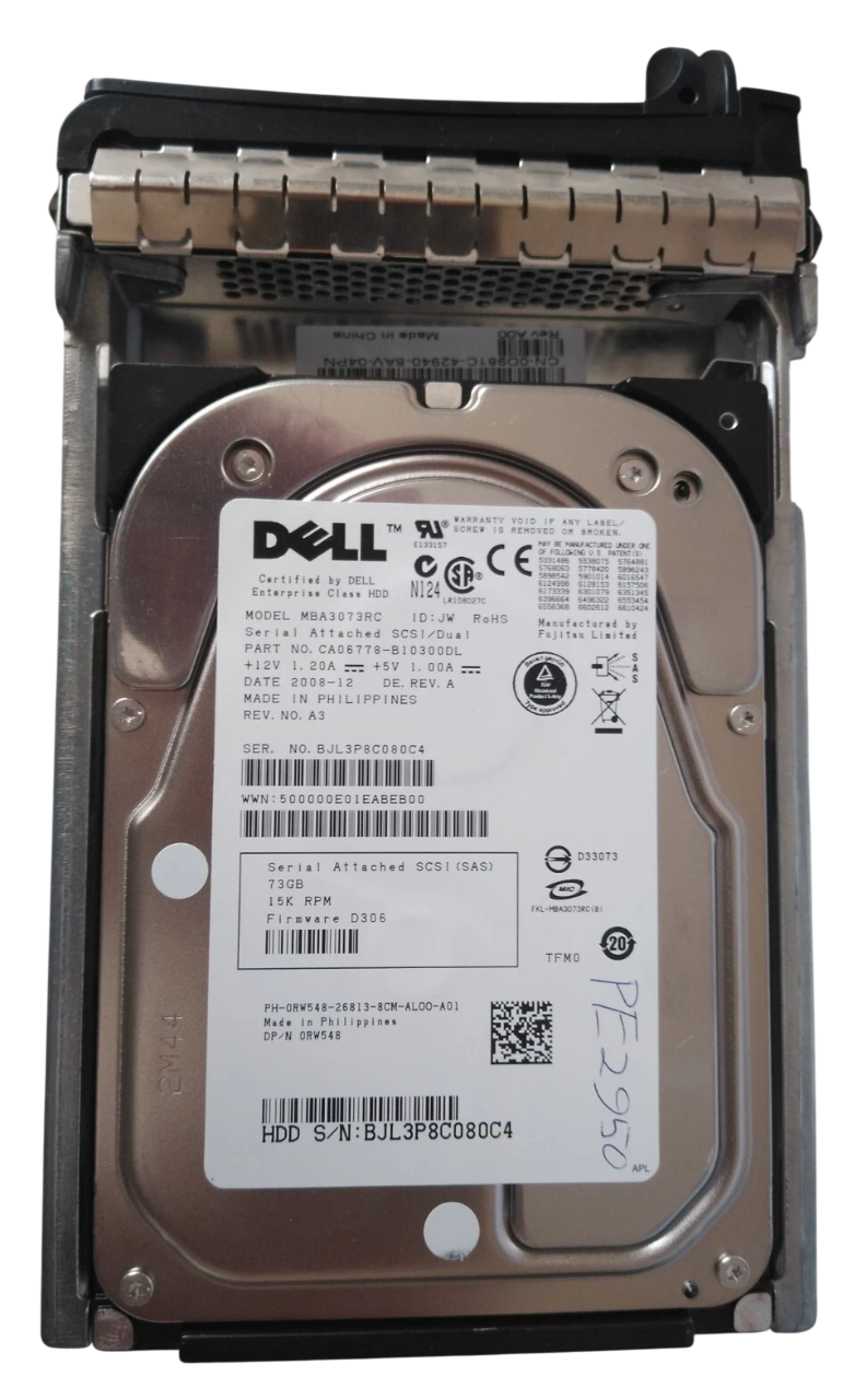 Dell 73GB UP937 / 0UP937 10K RPM 2.5inch SAS 3Gbps Hard Drive