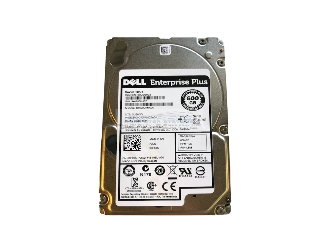 9WG066-157 - Dell EqualLogic PS4100 - PS6210 Series 600GB 10K SAS Hard Drive