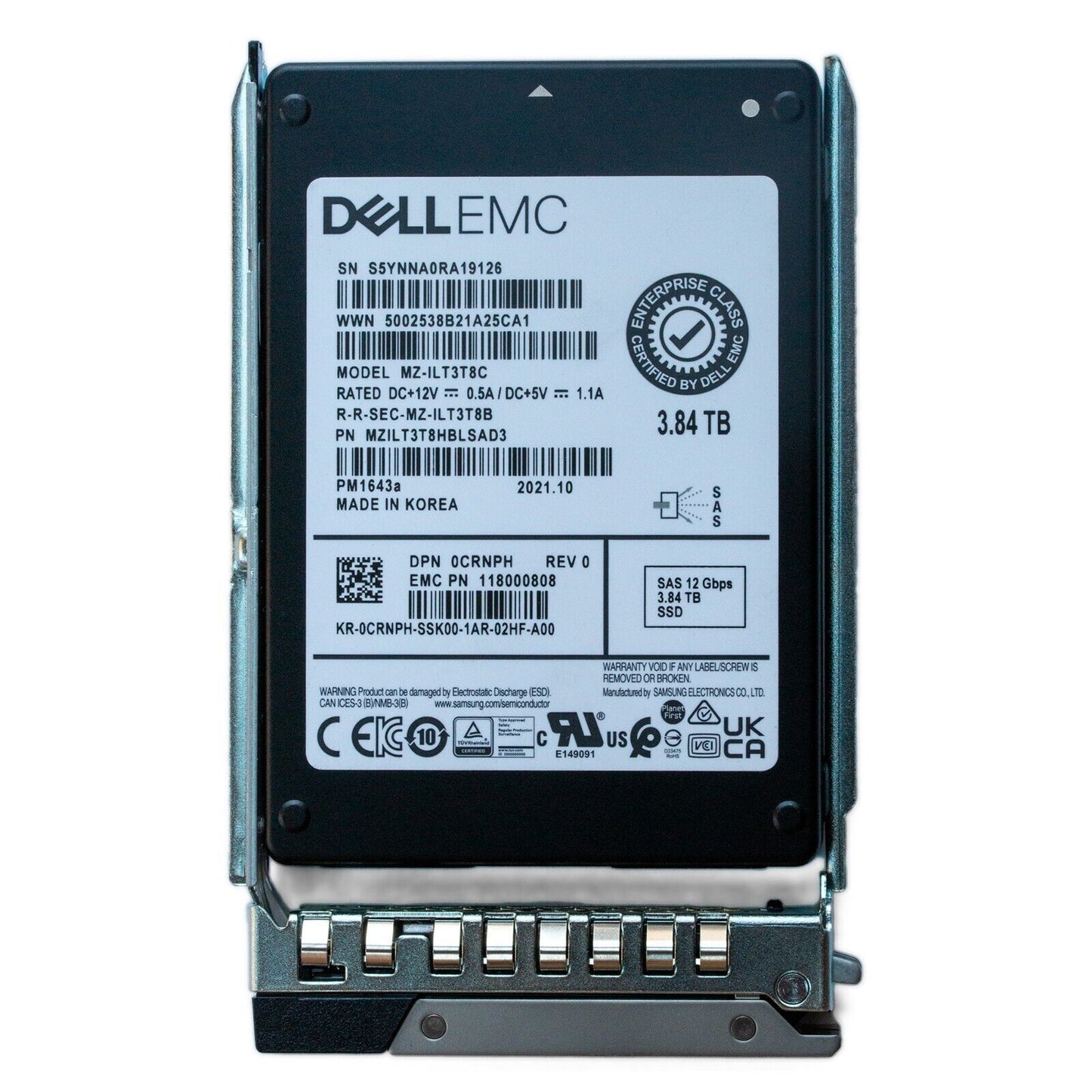 SSD 02VY8H 2VY8H Dell Compellent 3,84 TB SAS 12 Gbps RI 2,5"