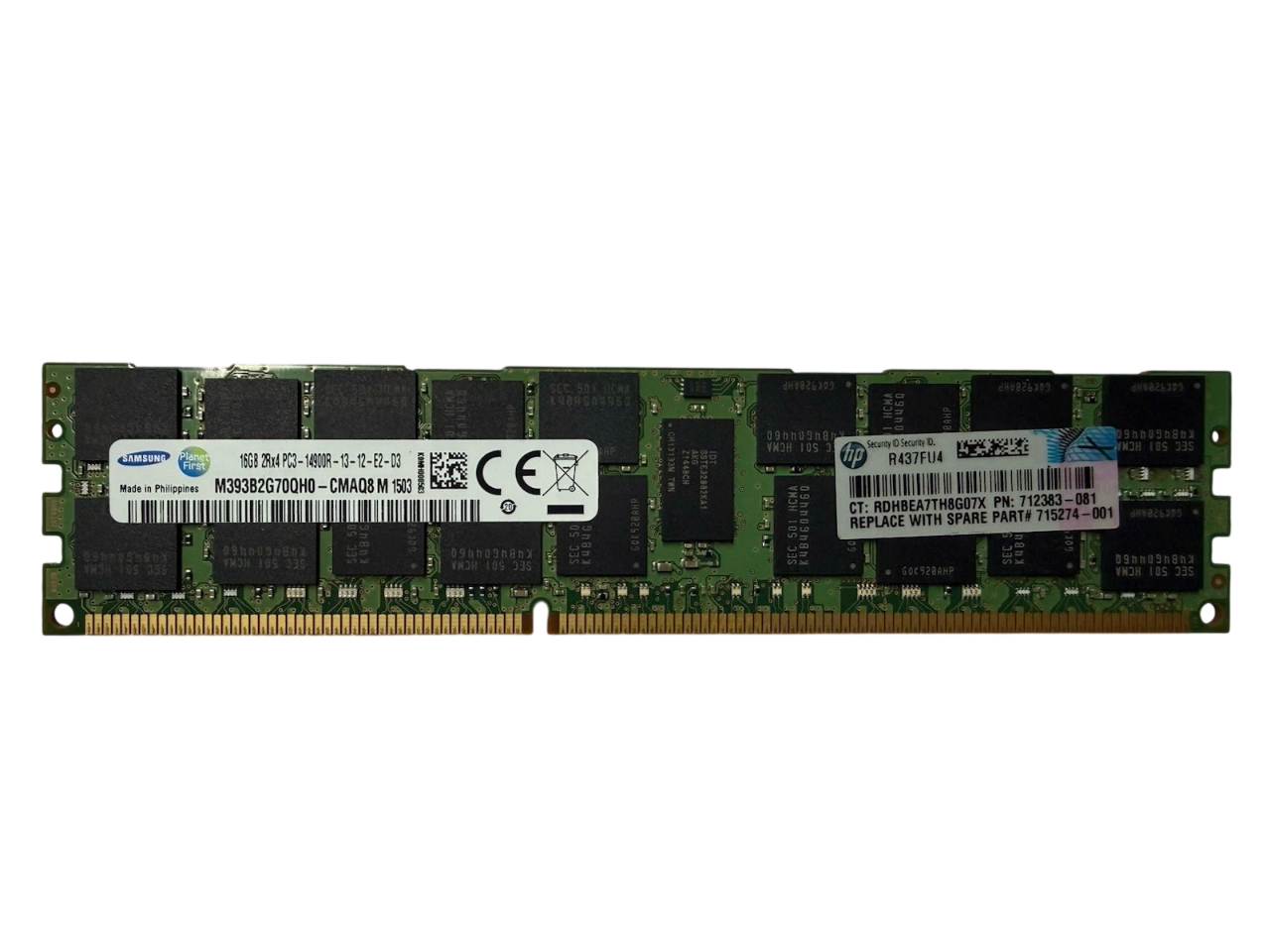 Memoria RAM HPE 715274-001 DDR3, 1866MHz, 16GB, CL13