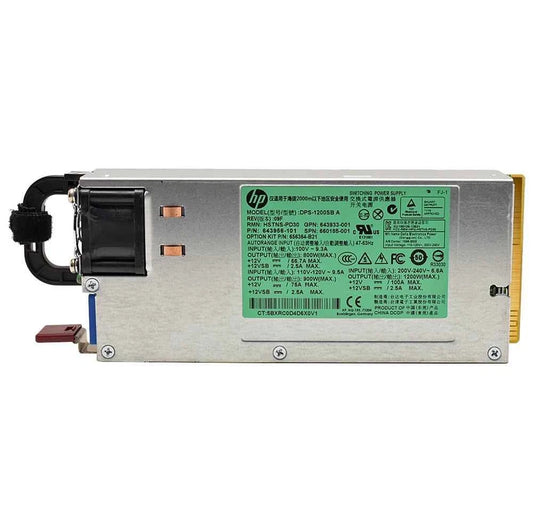 HP DPS-1200SB A Power Supply P/N 643956-101 HSTNS-PD30 1200Watt 660185-001