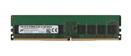 MTA9ASF51272AZ-2G3B1ZG 2Wire 4GB DDR4 ECC PC4-19200 2400Mhz 1Rx8 Memory