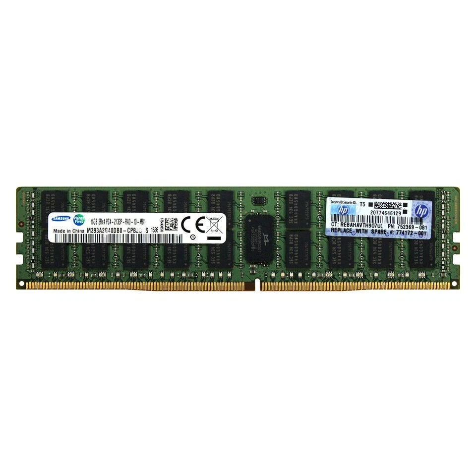 HP 16GB DDR4 RDIMM 726719-B21 774172-001 752369-081 726719-S21 Server Memory RAM