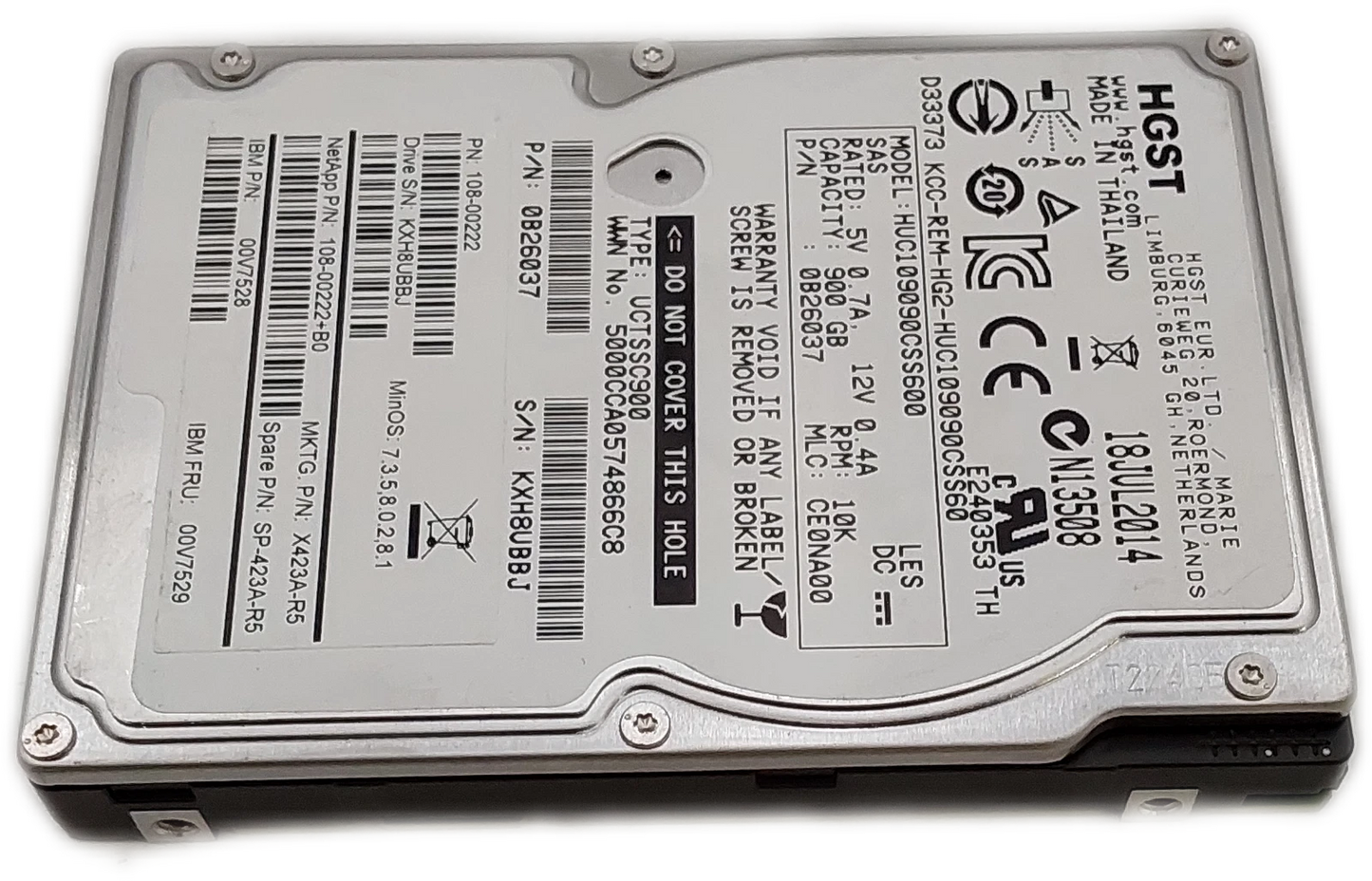 NetApp X423A-R5 900GB 10K RPM SAS 2.5″ HDD HGST Enterprise Drive