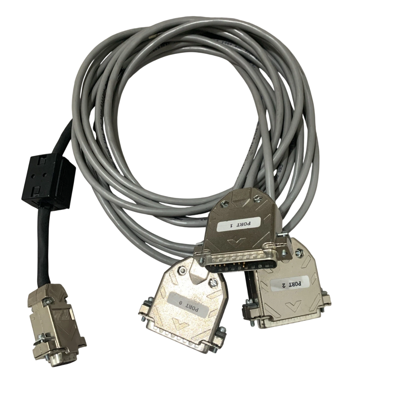 NORTEL 5FT DB-9 FEMALE TO 3X DB-25 MALE 3-PORT SDI CABLE ASSEMBLY NTBK48AA
