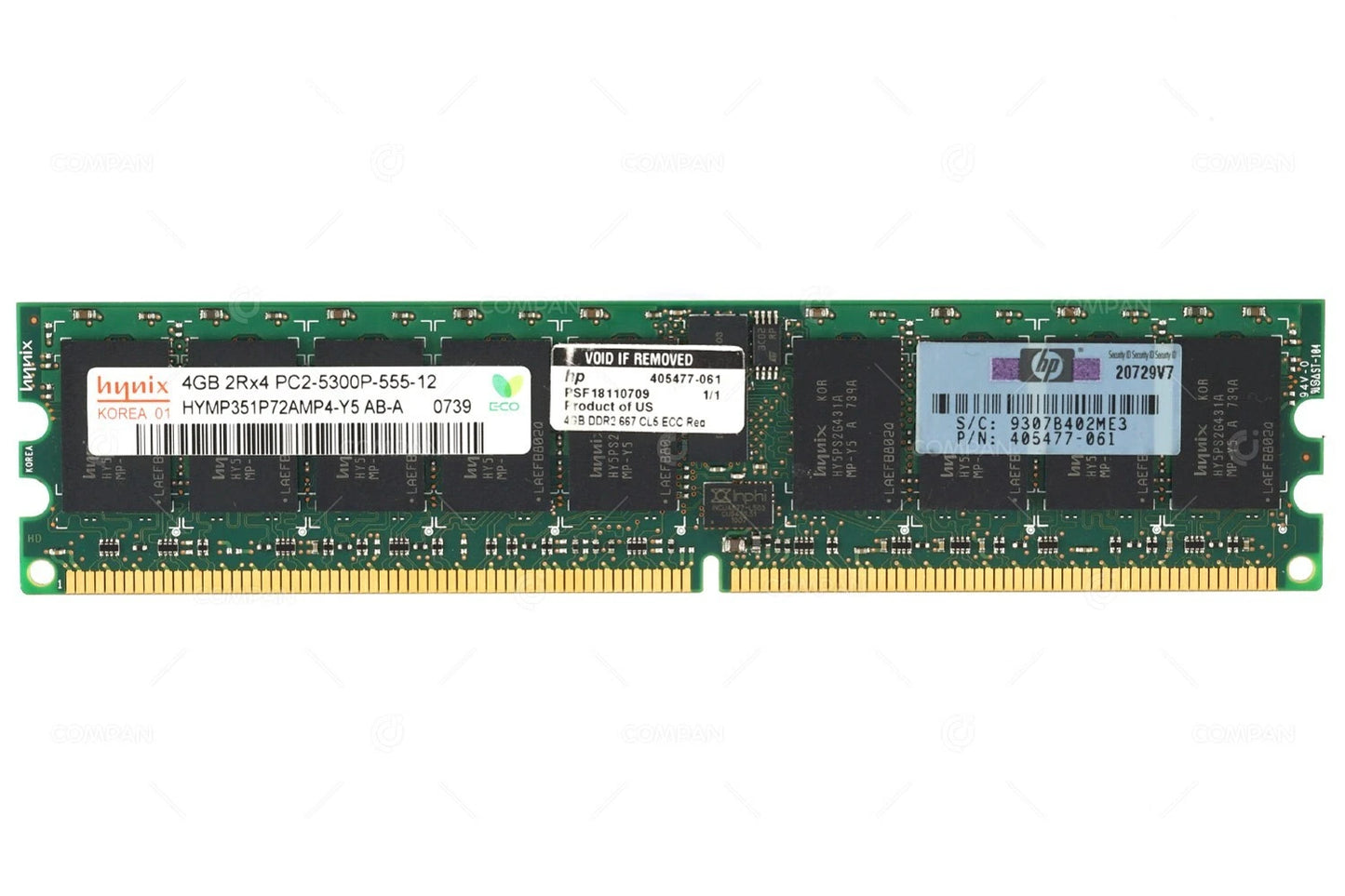 405477-061 HP MEMORY 4GB 2RX4 PC2 5300P DDR2