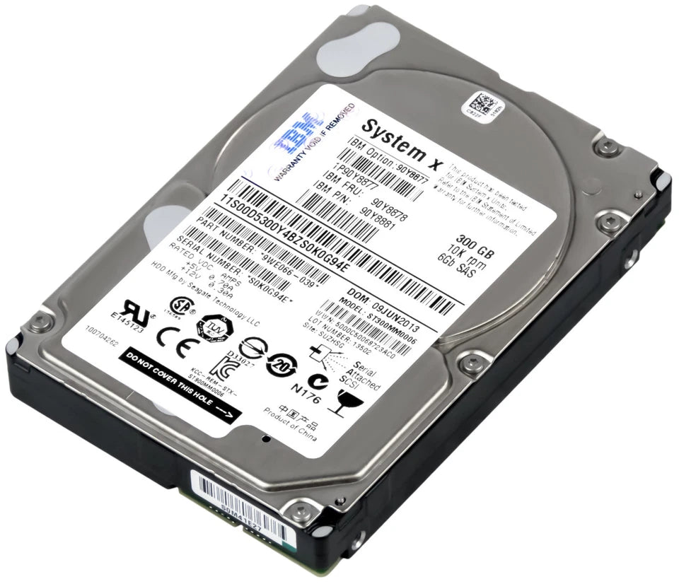 90Y8878 90Y8881 IBM 300GB 10K RPM 6Gb/s 2.5" SAS Hard Drive